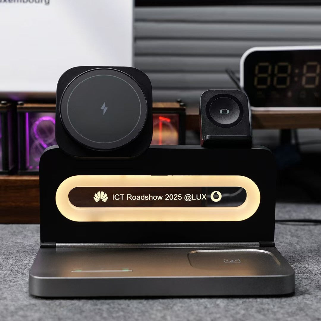 Folding Magnetic Wireless Charger with Night Light 3-in-1