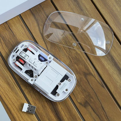 LumiView Transparent Tri-Mode Wireless Mouse